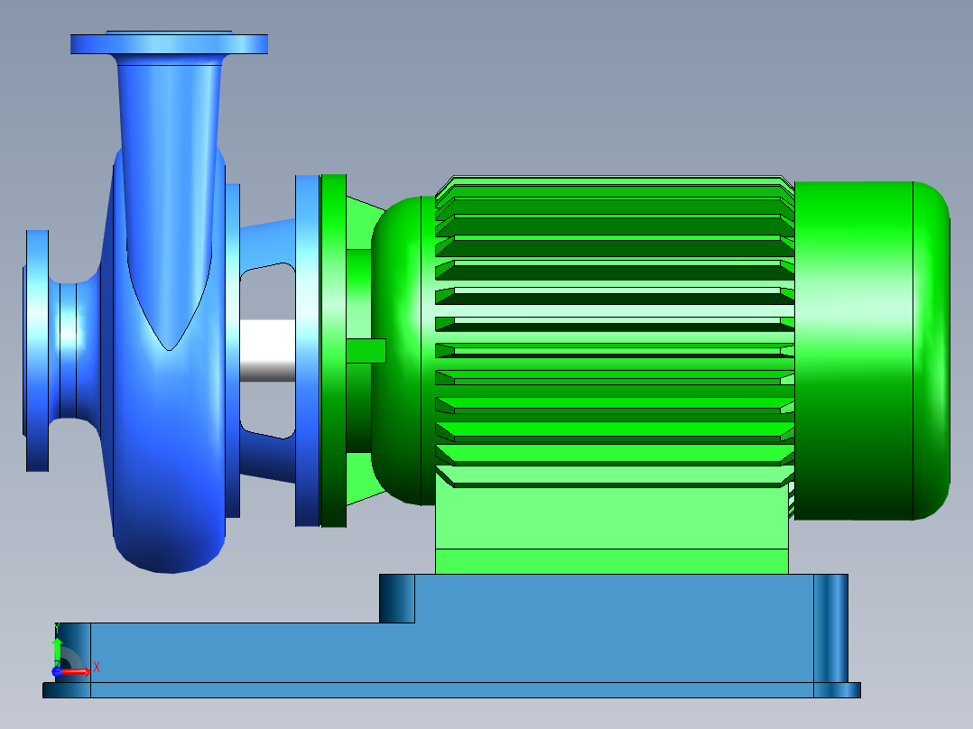 管道离心泵前视图