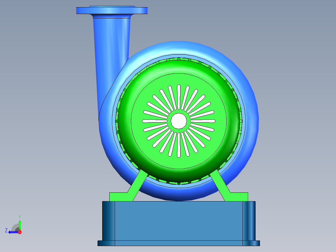 管道离心泵右视图