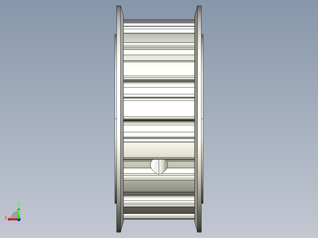A0002572-JLCMC H系列正时皮带轮（12.7毫米 _ 0.5英寸节距）- 梯形齿形后视图