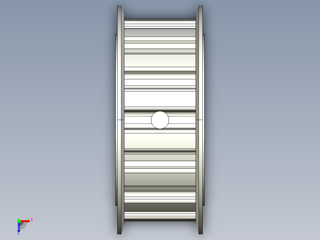 A0002572-JLCMC H系列正时皮带轮（12.7毫米 _ 0.5英寸节距）- 梯形齿形俯视图