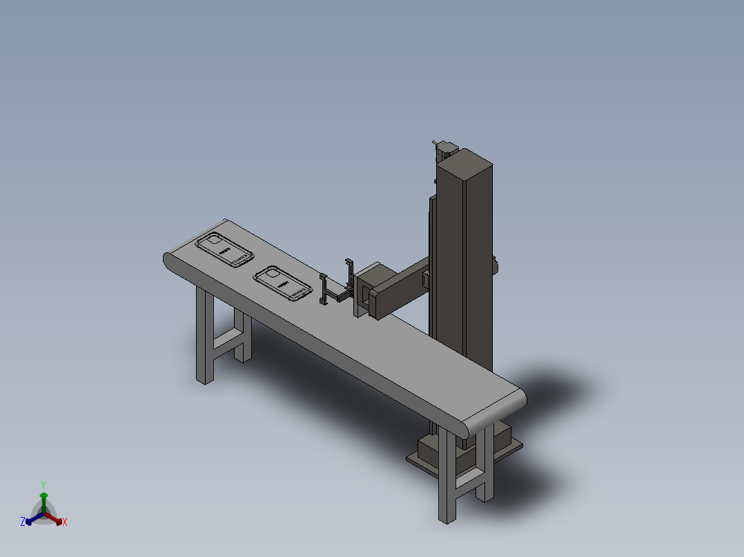 成图数字化-手机壳翻转模型正等轴测图