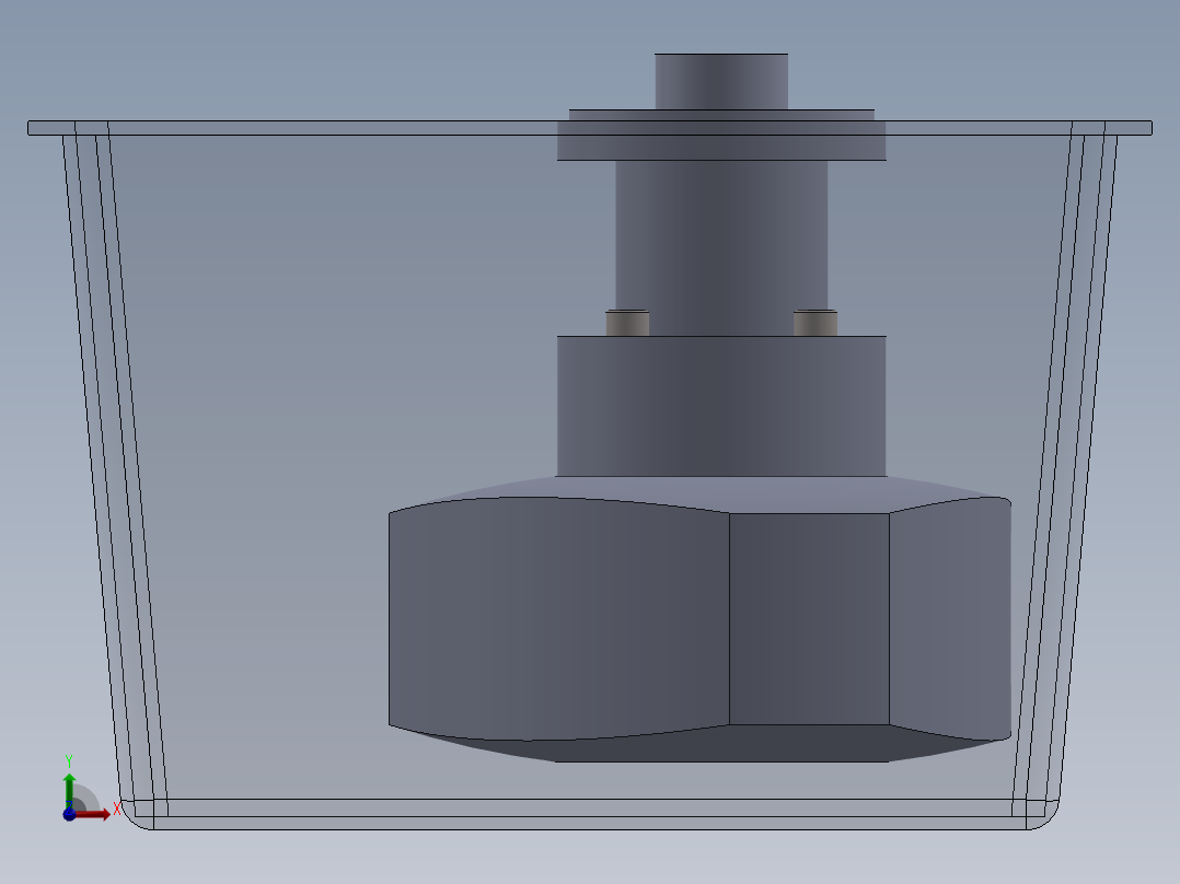 带油箱的液压装置前视图