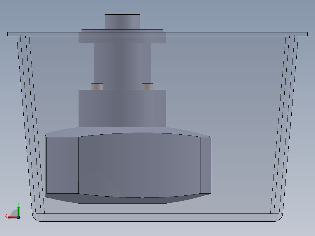 带油箱的液压装置后视图
