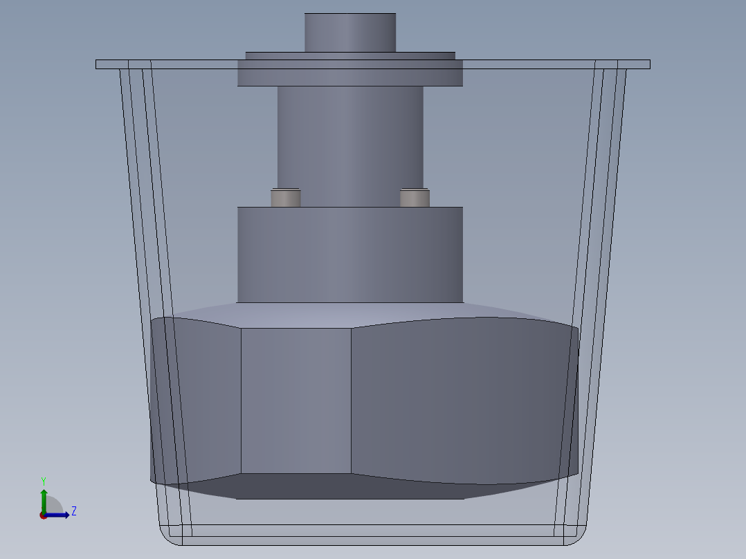 带油箱的液压装置左视图