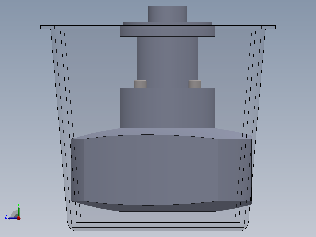 带油箱的液压装置右视图