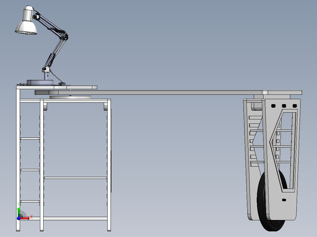 电脑桌(20)前视图