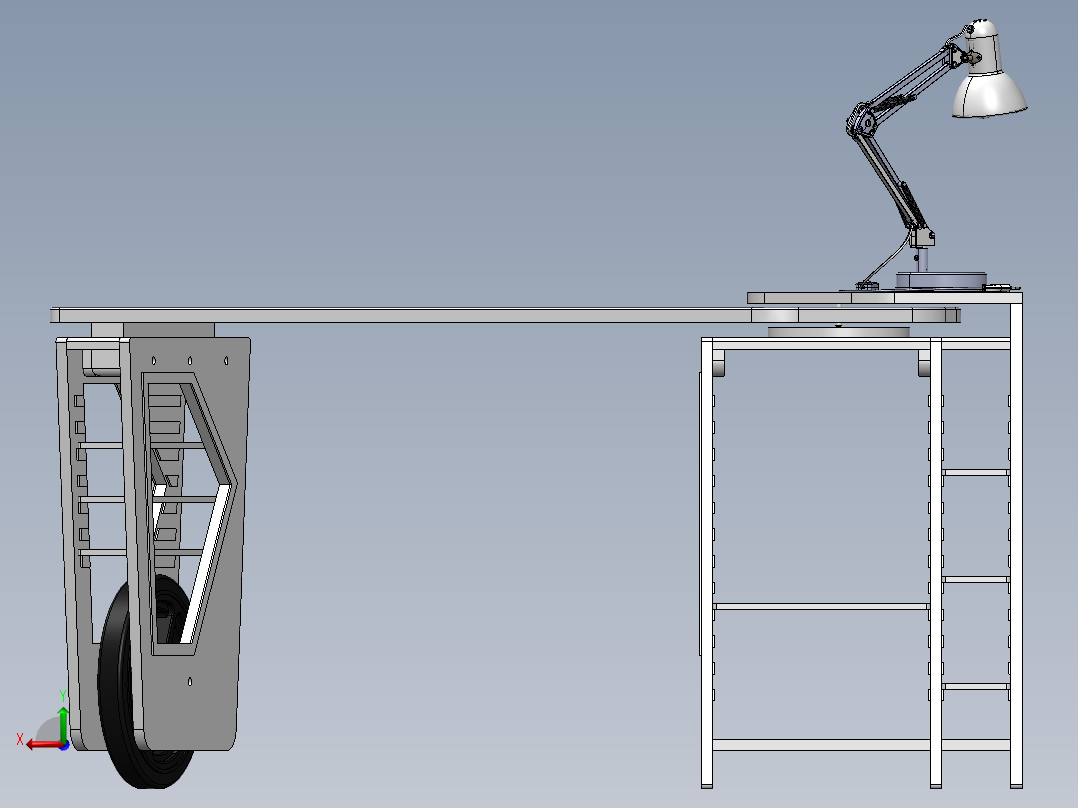 电脑桌(20)后视图