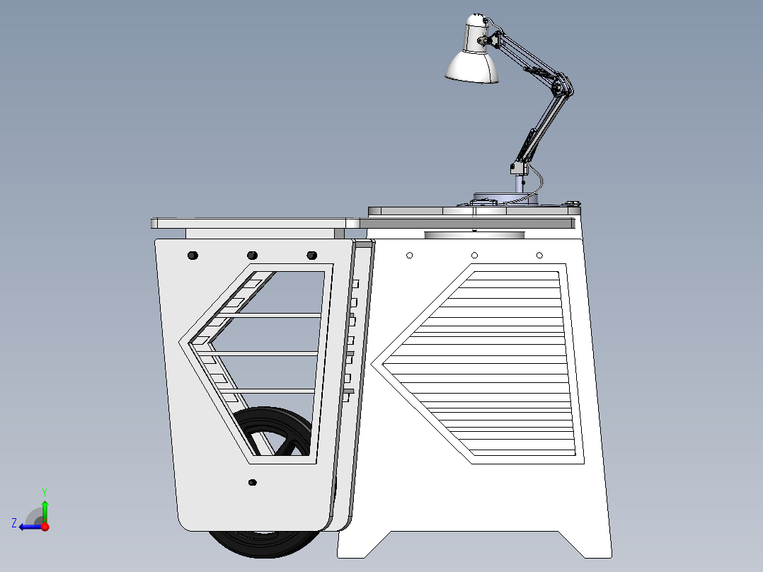 电脑桌(20)右视图