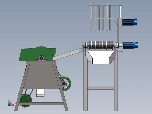 谷物脱粒机前视缩略图