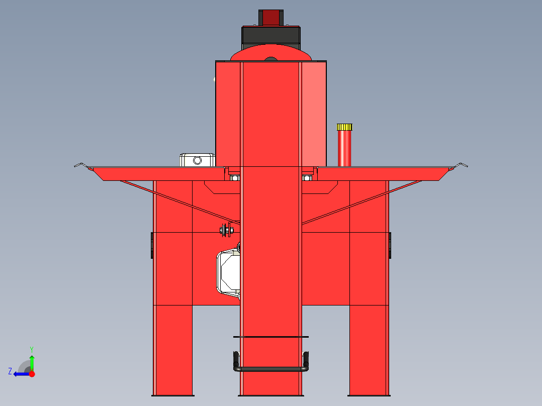 B2004545-木材劈木机 水平式右视图