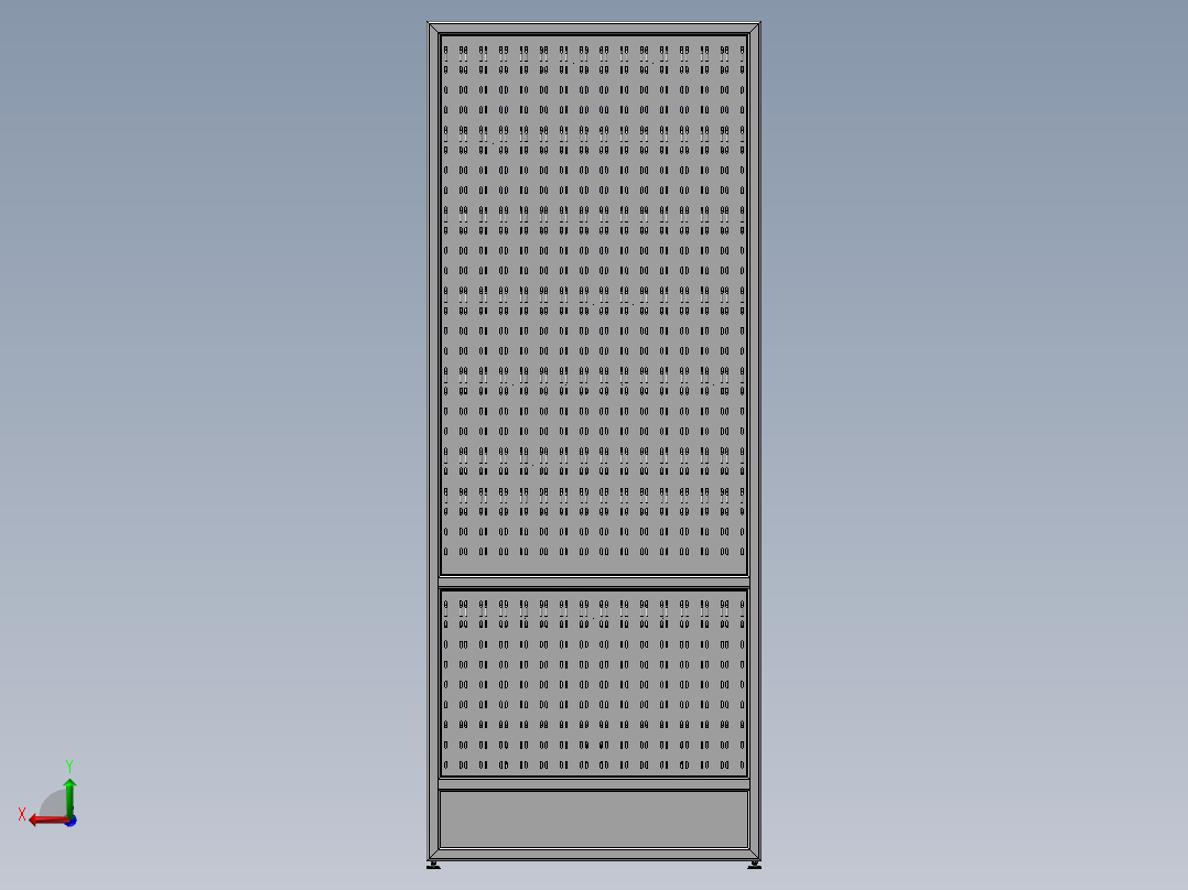货架、商店五金小件展示架后视图