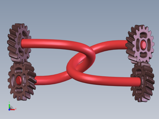 斜齿轮传动机构  xt