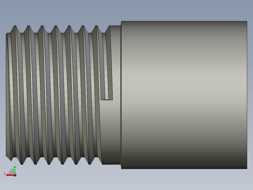 螺纹管丝头-单外丝 DN10后视图
