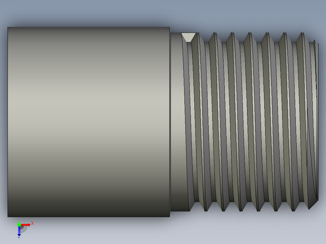 螺纹管丝头-单外丝 DN10俯视图