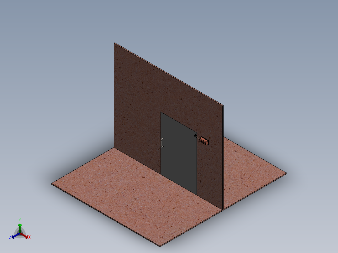 弹簧阻尼正等轴测图