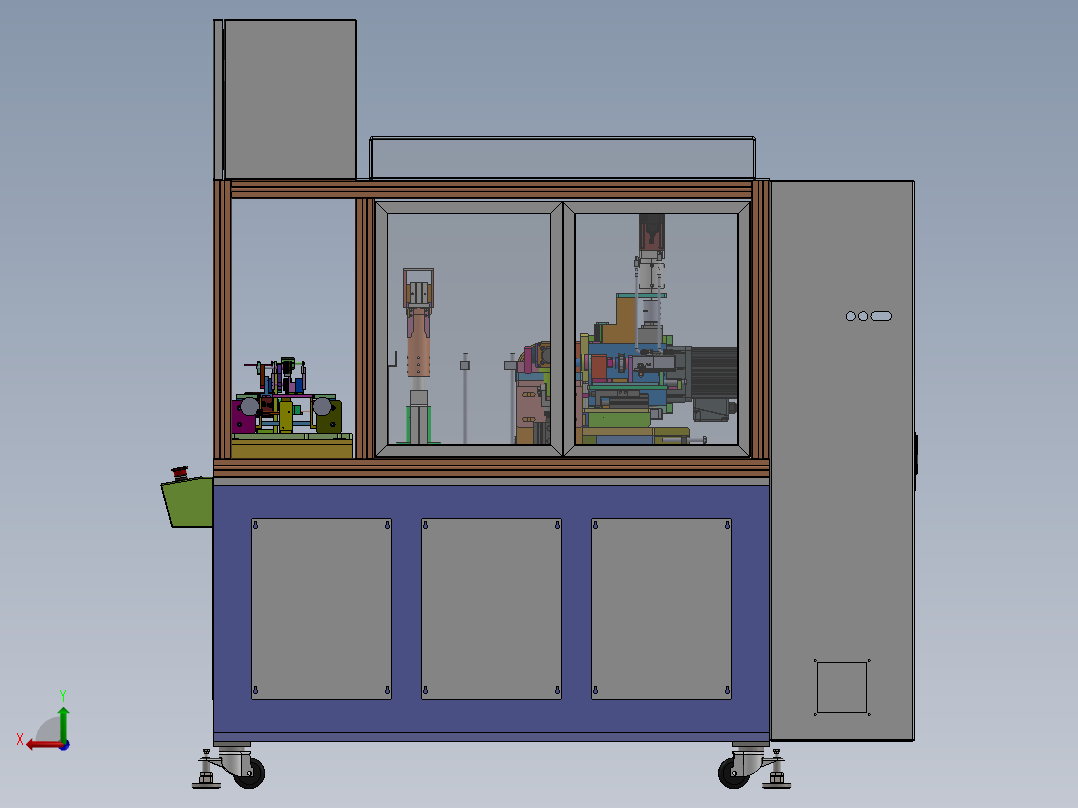 转子动平衡测试机后视图