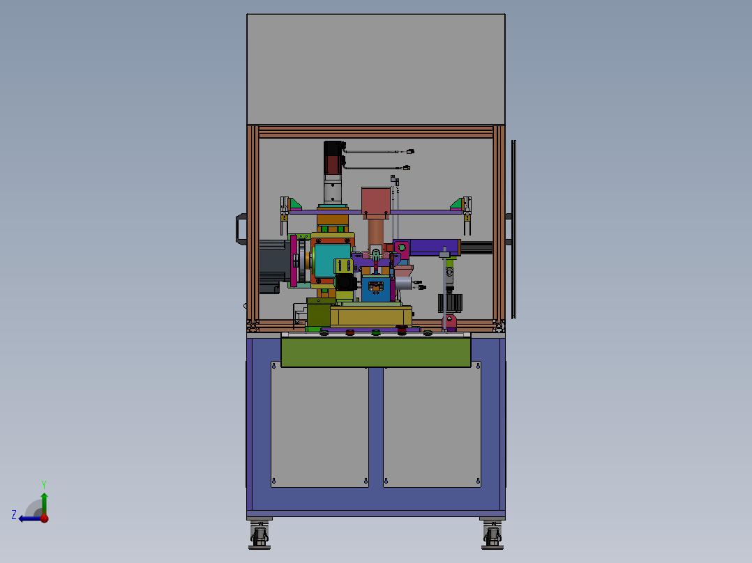 转子动平衡测试机右视图