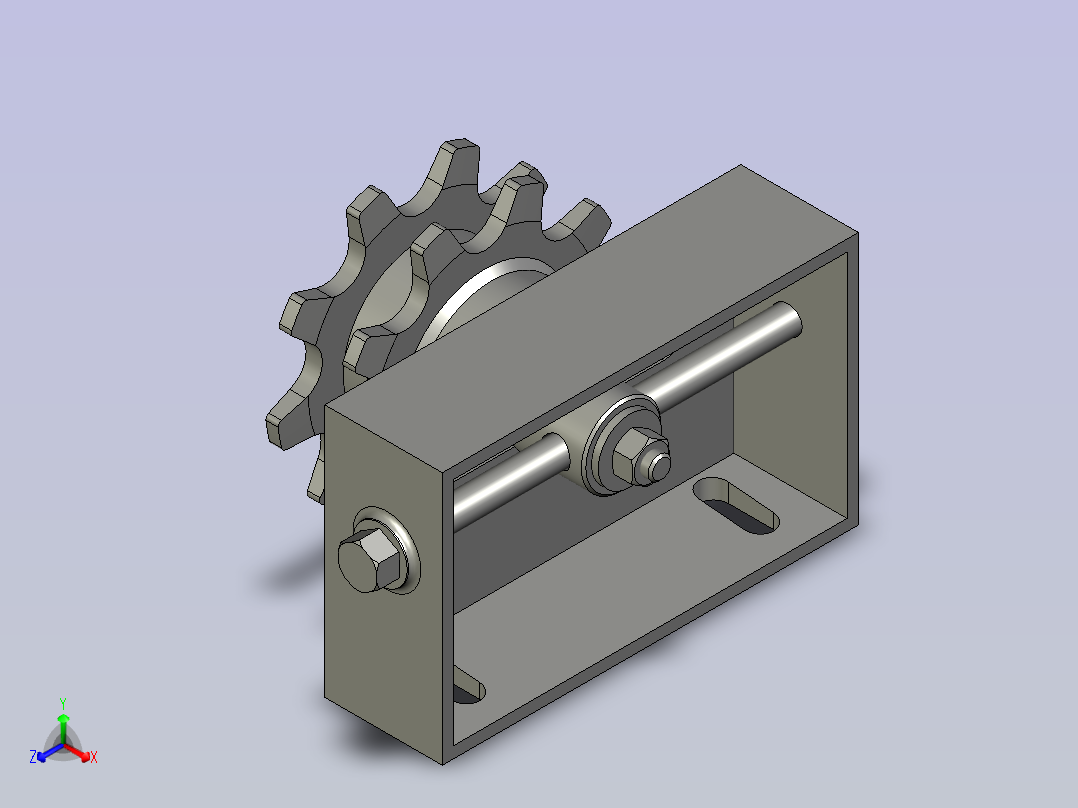 PCB张紧座装配C正等轴测图