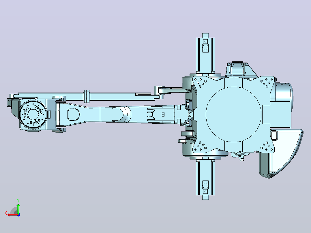 安川MPL800码垛机器人3D模型后视图