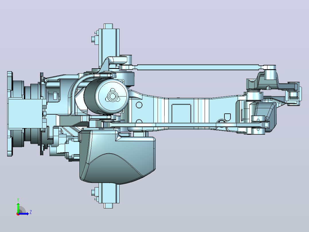 安川MPL800码垛机器人3D模型左视图