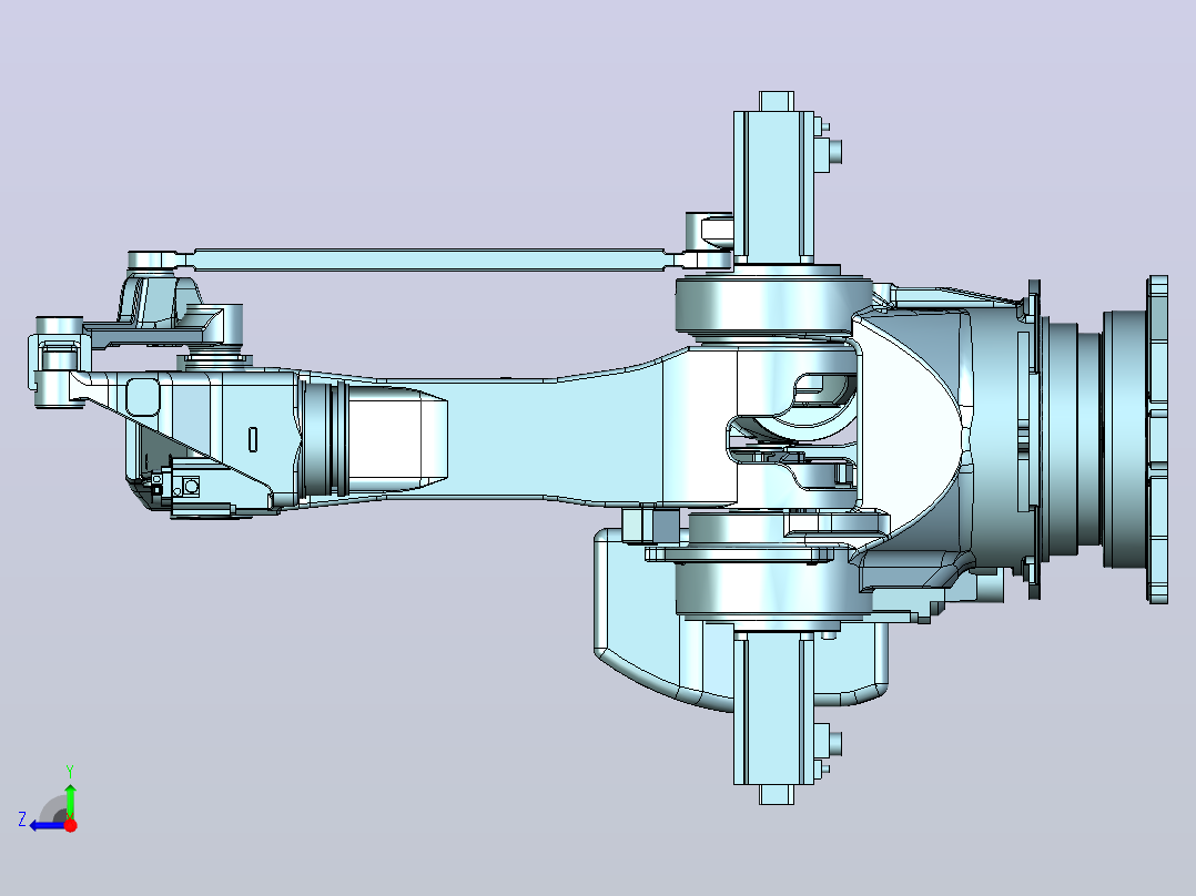 安川MPL800码垛机器人3D模型右视图