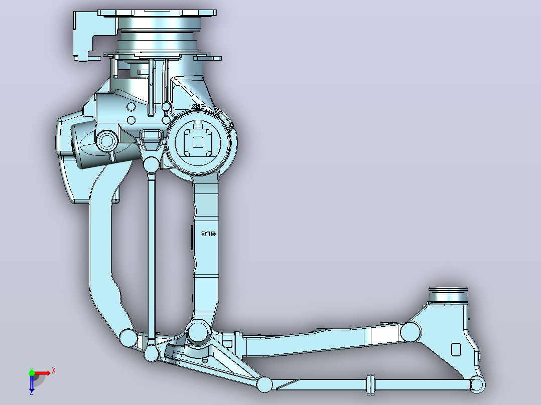 安川MPL800码垛机器人3D模型俯视图