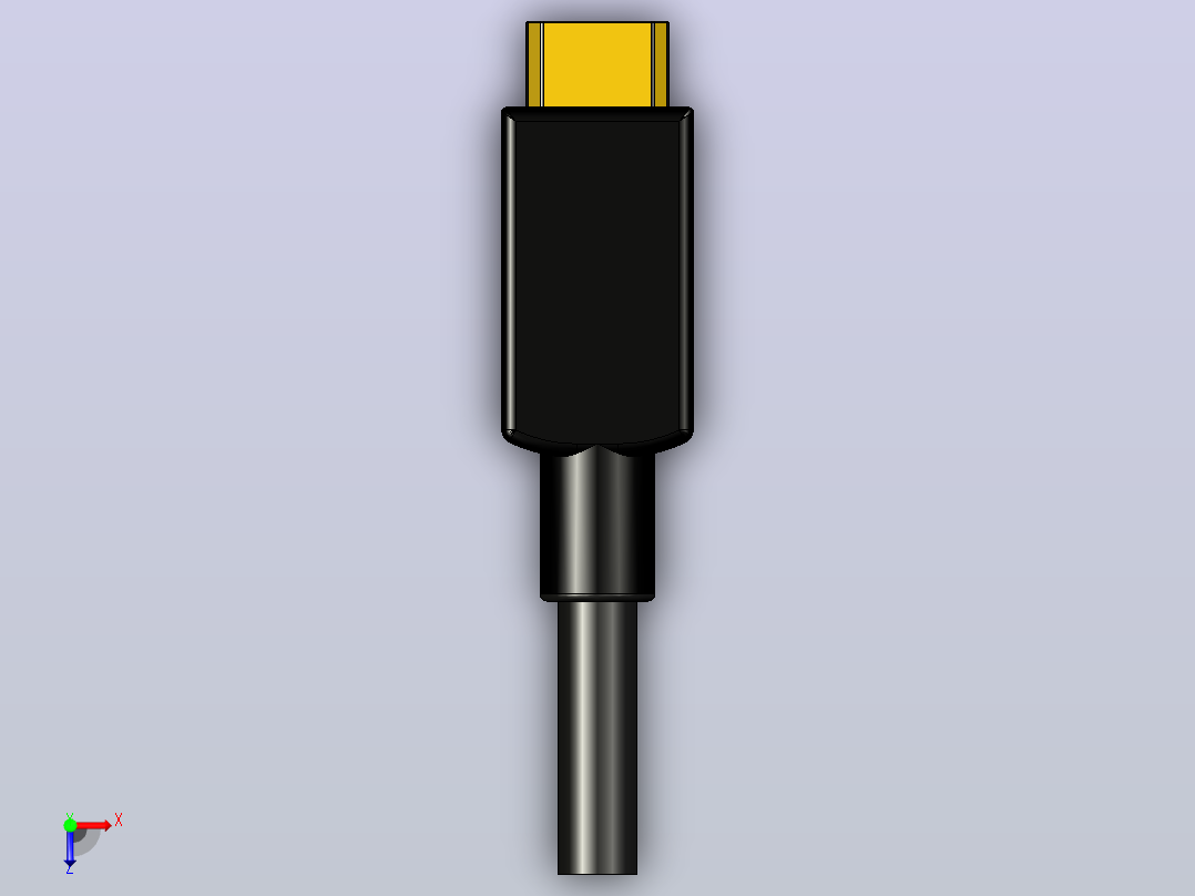 HDMI 插头连接器俯视图