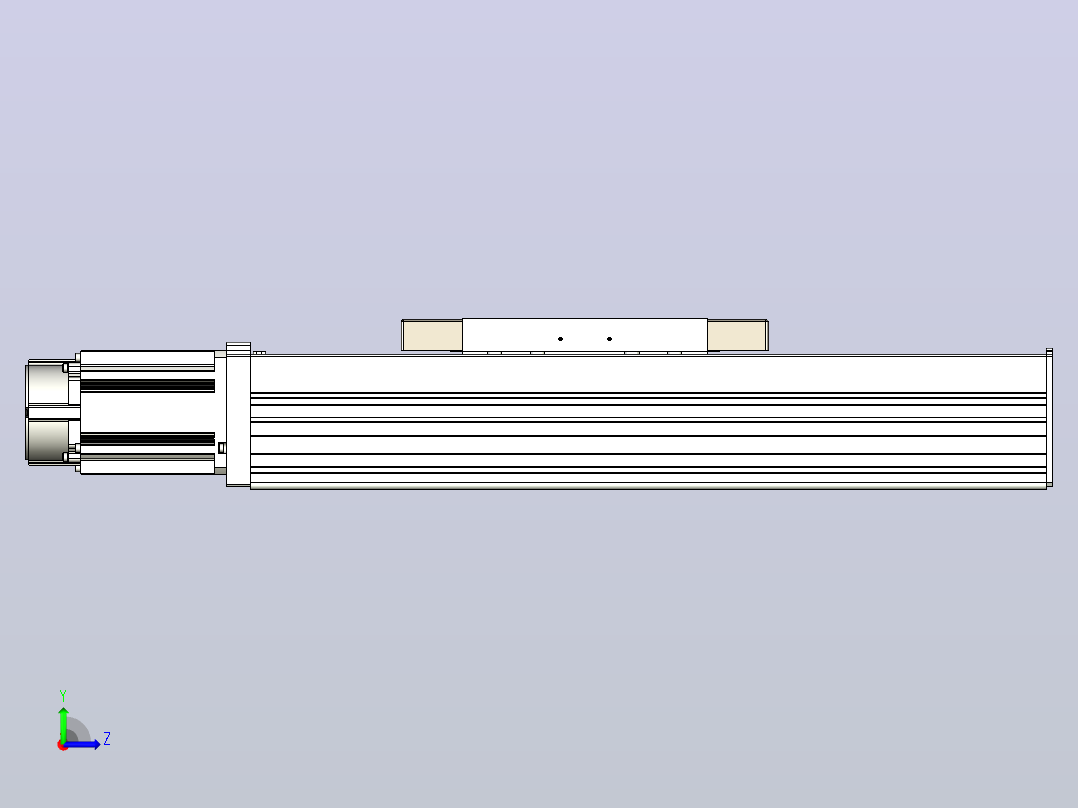 滚珠丝杠直线轴带导轨全封闭TPA-HCR-220D-3210C-L200-M-Y-P1K-N3左视图