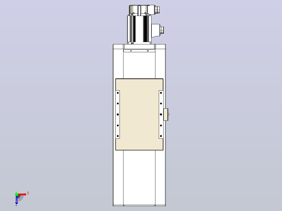 滚珠丝杠直线轴带导轨全封闭TPA-HCR-220D-3210C-L200-M-Y-P1K-N3俯视图