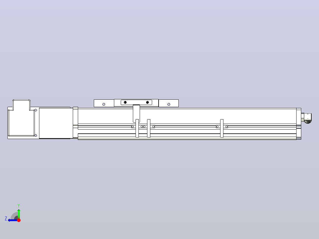 MCB14无尘皮带滑台[MCB14-L40-200-L-P20-C3]右视图