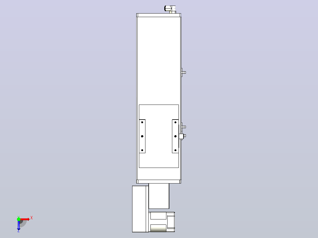 MCB14无尘皮带滑台[MCB14-L40-200-L-P20-C3]俯视图