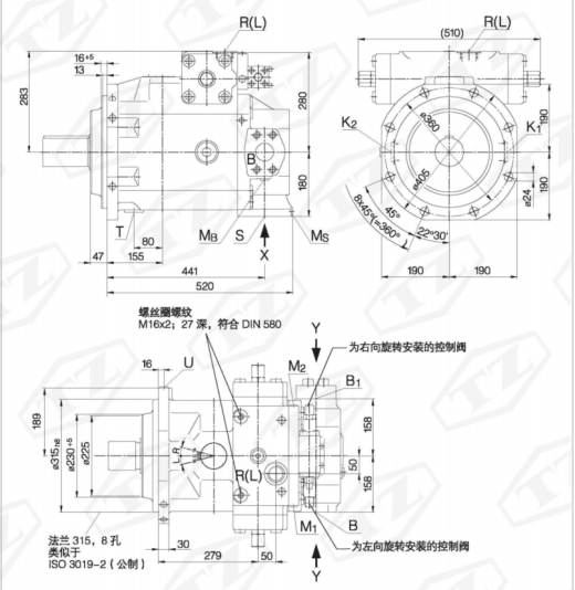 XB01-VSO-500 轴向柱塞变量泵（CAD+说明书）缩略图