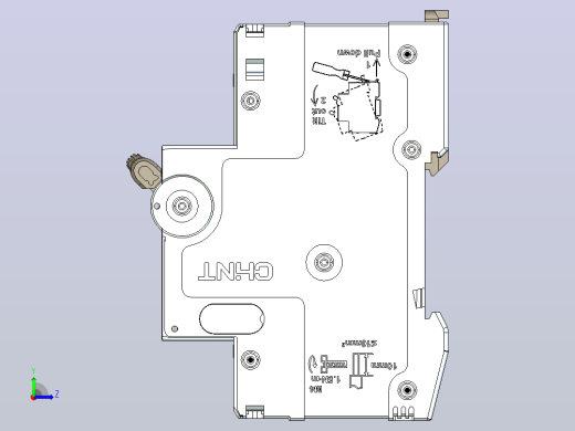 NB5LE-40Y 1P&amp;N剩余电流动作断路器三维模型202404左视缩略图