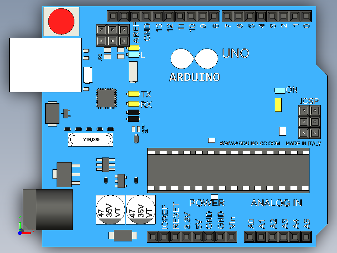 Arduino Uno视觉模块前视图