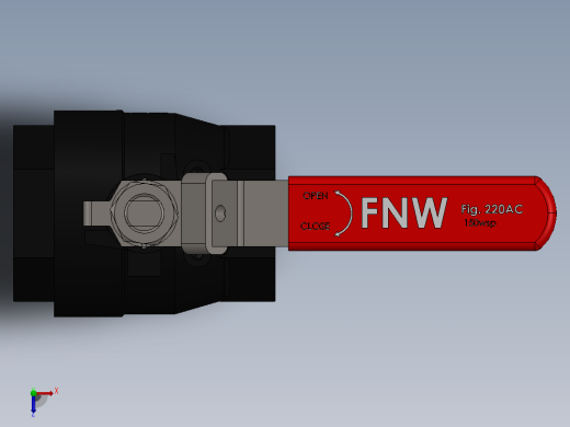 FNW-FNW221ACK二片式内螺纹球阀俯视缩略图