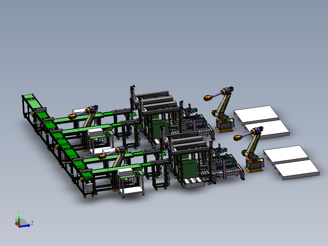 自动包装线-打包分类堆码设备线体