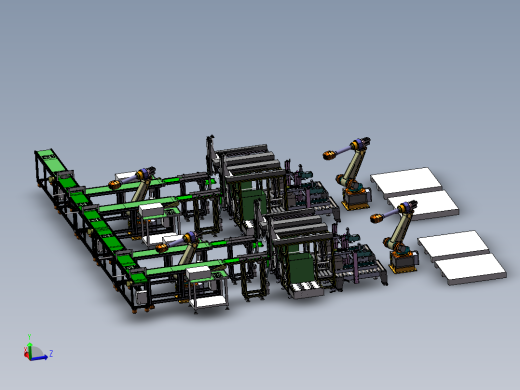 自动包装线-打包分类堆码设备线体