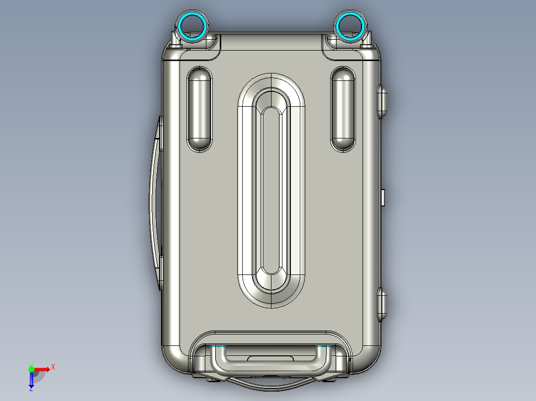 随身携带型行李箱模型俯视图