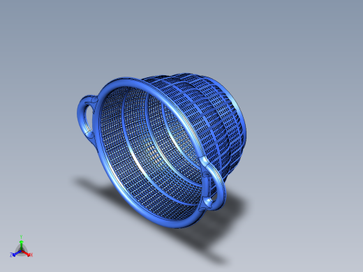 淘米盆镂空塑料盆模型3D图纸 x_t格式