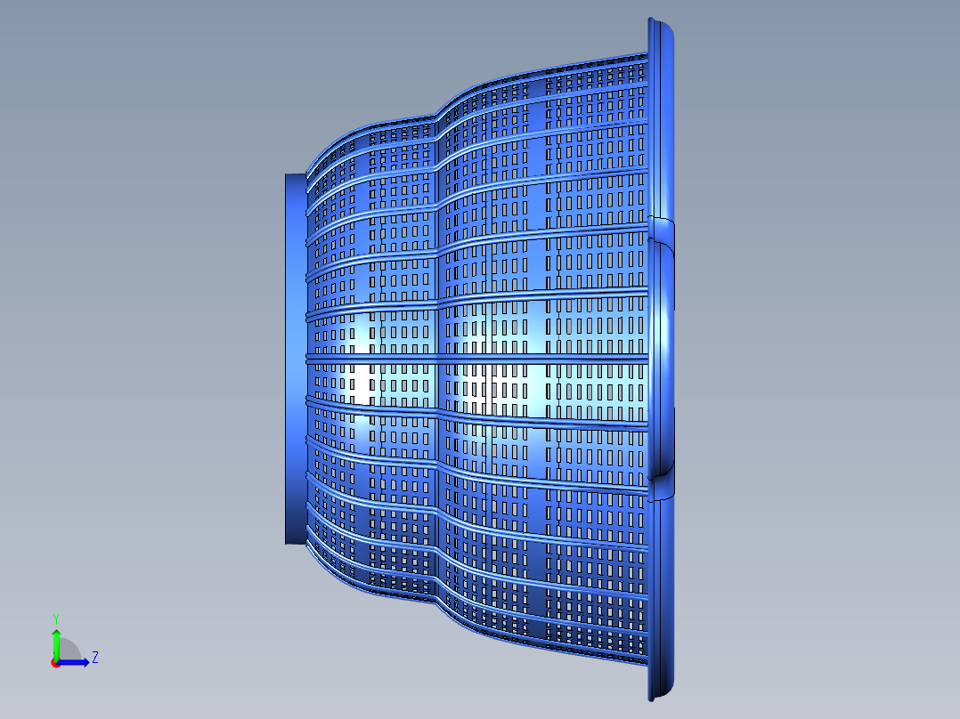 淘米盆镂空塑料盆模型3D图纸 x_t格式左视图