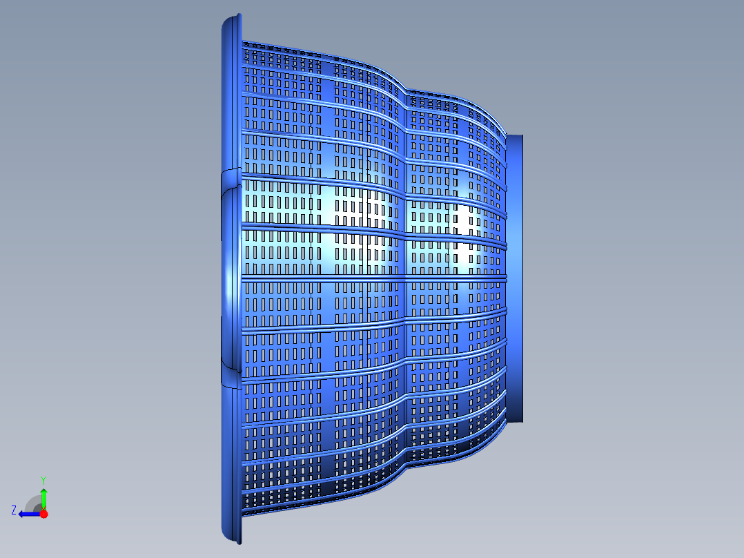 淘米盆镂空塑料盆模型3D图纸 x_t格式右视图