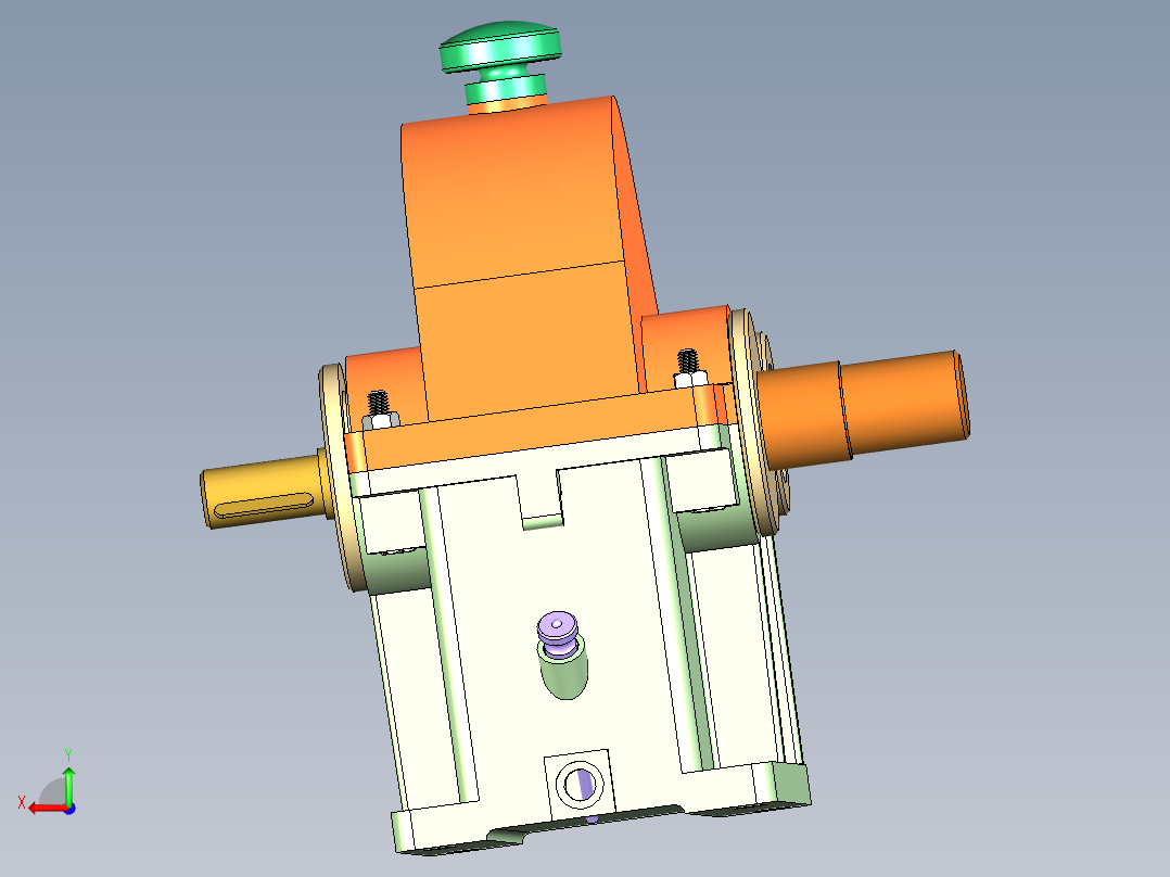 减速器零部件后视图