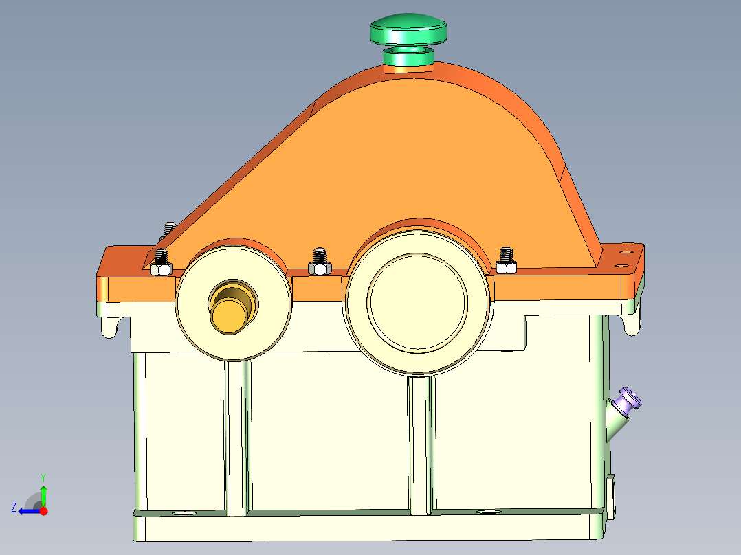 减速器零部件右视图
