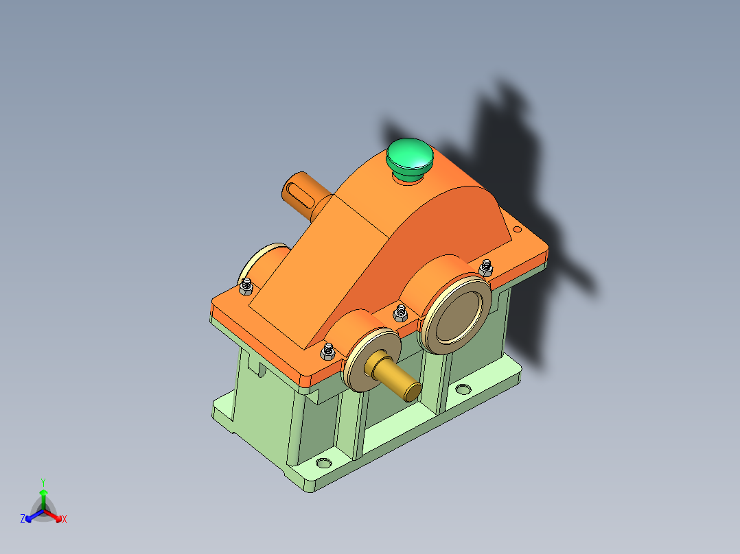 减速器零部件正等轴测图