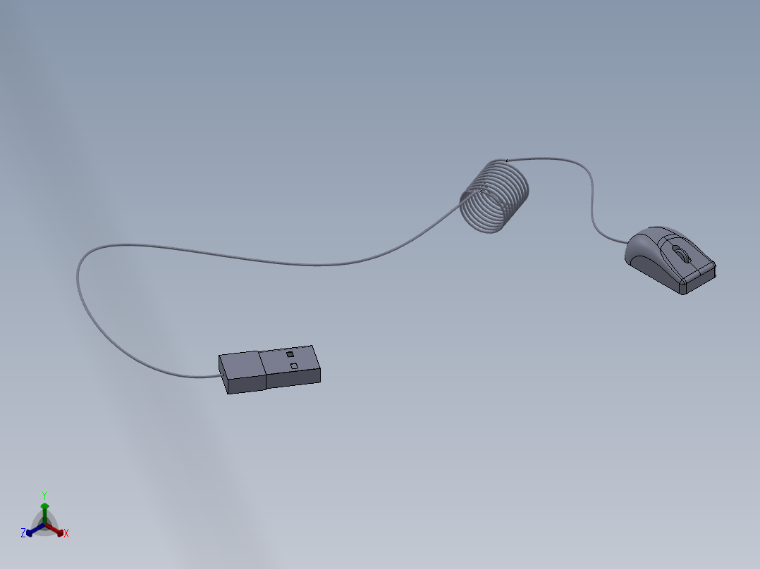鼠标3d模型正等轴测图