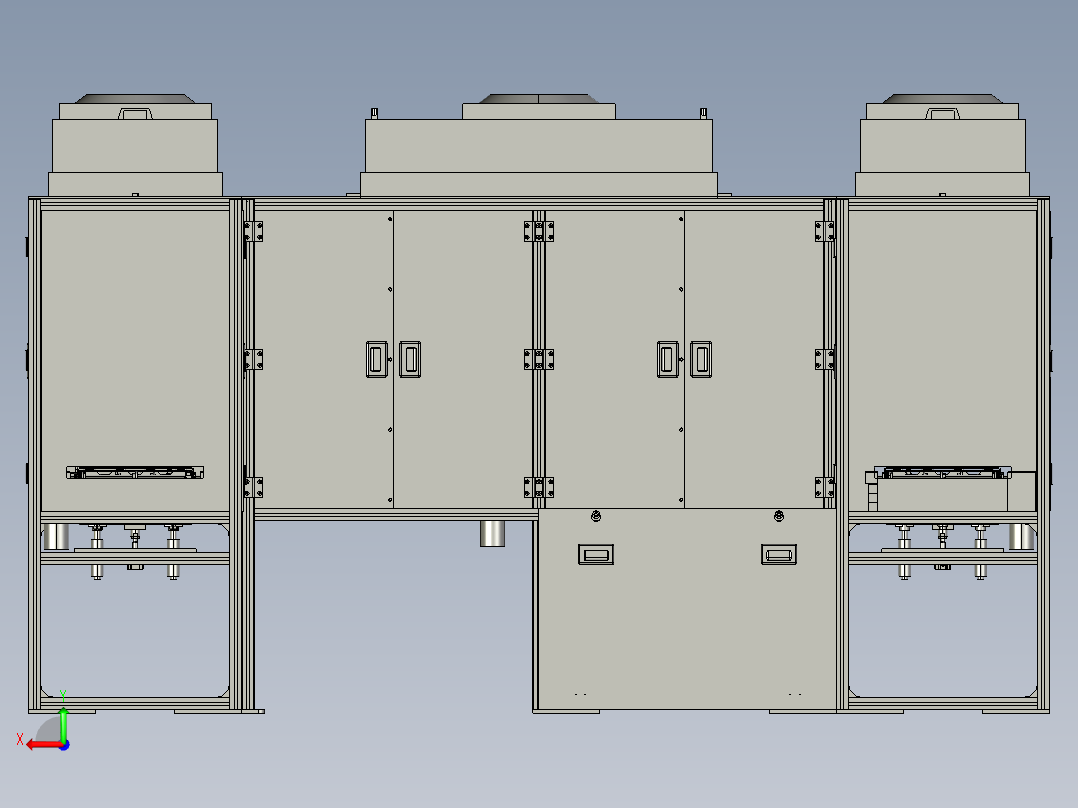 振分机设备后视图