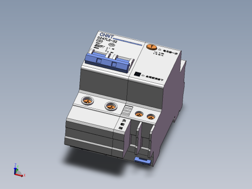 漏电保护断路器3D图纸