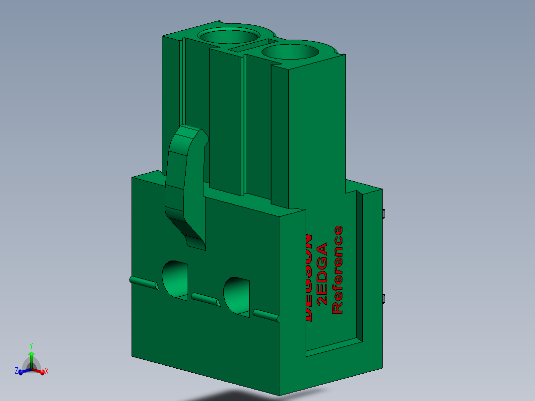 DEGSON 2EDG 系列 5.08mm 可插拔接线端子组-2EDGA-5.0_5.08-xxP-14-00AH主视图