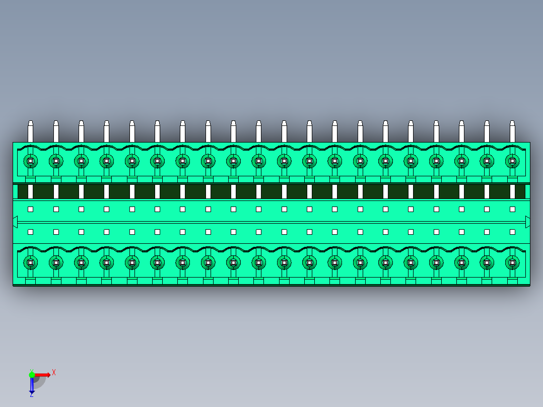 DEGSON 2EDG 系列 5.0mm 可插拔接线端子组-2EDGRH-5.0-40P-14-00AH俯视图