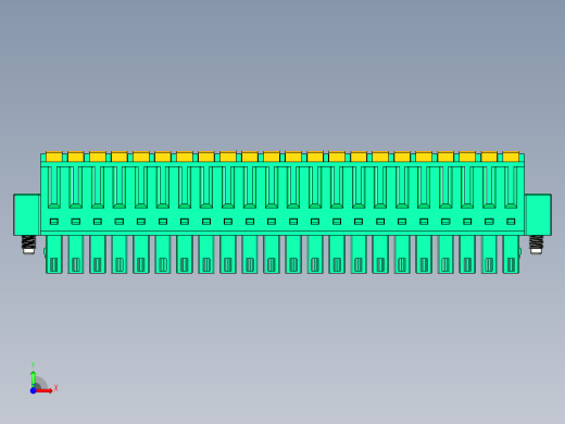DEGSON 15EDG（公头） 3.81mm 螺钉锁紧，插拔式接线端子 FullPack-15EDGKDM-3.81-22P-14-00AH前视缩略图